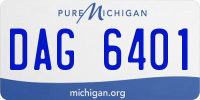MI license plate DAG6401