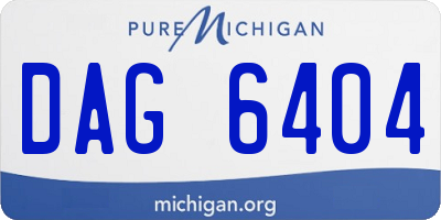 MI license plate DAG6404