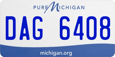 MI license plate DAG6408