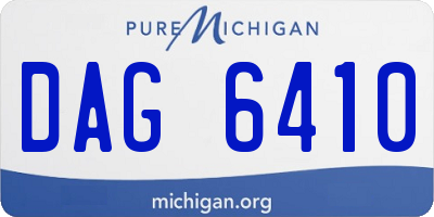 MI license plate DAG6410