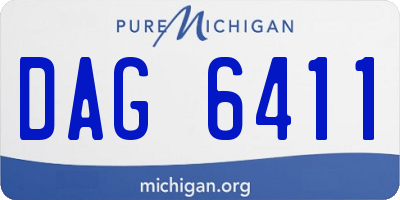 MI license plate DAG6411