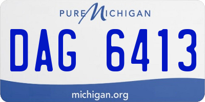 MI license plate DAG6413