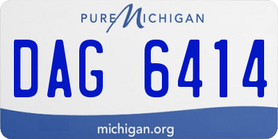 MI license plate DAG6414