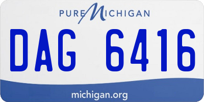 MI license plate DAG6416