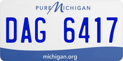 MI license plate DAG6417