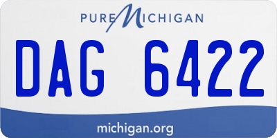 MI license plate DAG6422