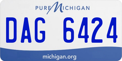 MI license plate DAG6424