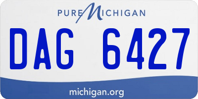 MI license plate DAG6427