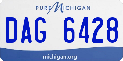 MI license plate DAG6428