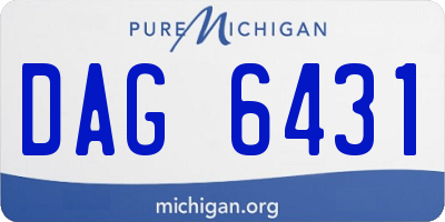 MI license plate DAG6431