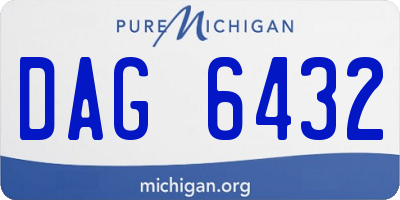MI license plate DAG6432