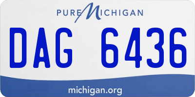 MI license plate DAG6436