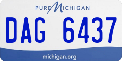 MI license plate DAG6437
