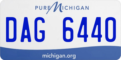 MI license plate DAG6440