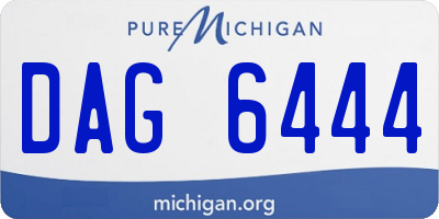 MI license plate DAG6444