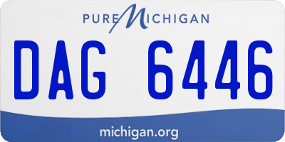 MI license plate DAG6446