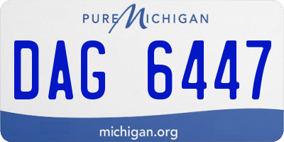 MI license plate DAG6447