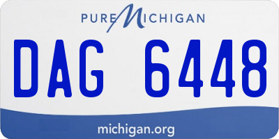MI license plate DAG6448