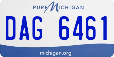 MI license plate DAG6461