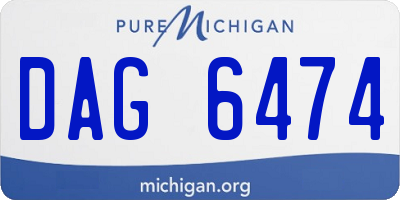 MI license plate DAG6474