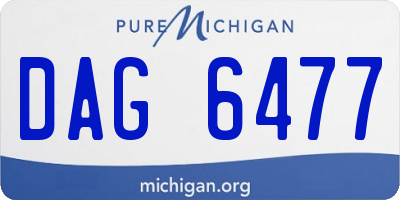 MI license plate DAG6477