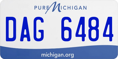 MI license plate DAG6484