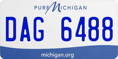 MI license plate DAG6488