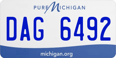 MI license plate DAG6492