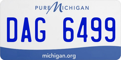 MI license plate DAG6499