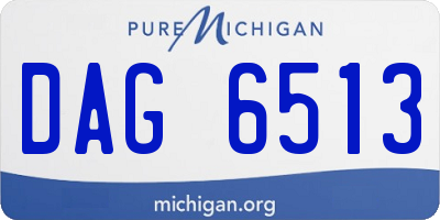 MI license plate DAG6513