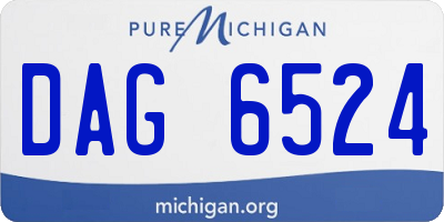 MI license plate DAG6524