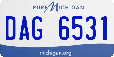 MI license plate DAG6531