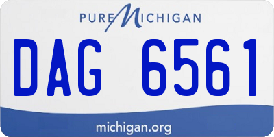 MI license plate DAG6561