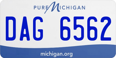 MI license plate DAG6562