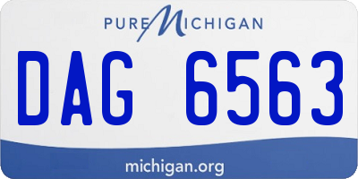 MI license plate DAG6563