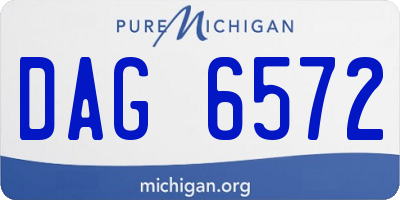 MI license plate DAG6572