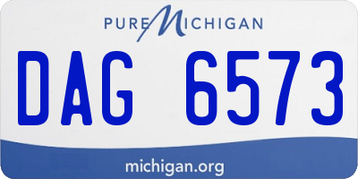 MI license plate DAG6573
