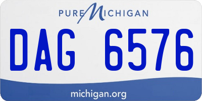 MI license plate DAG6576