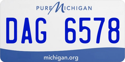MI license plate DAG6578
