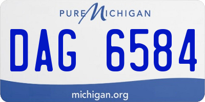 MI license plate DAG6584