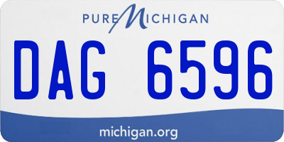 MI license plate DAG6596