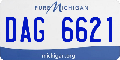 MI license plate DAG6621