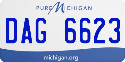 MI license plate DAG6623