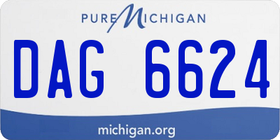 MI license plate DAG6624
