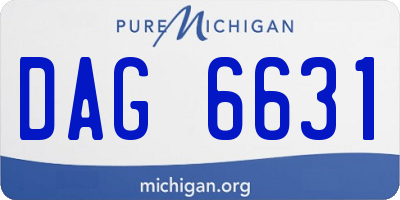 MI license plate DAG6631