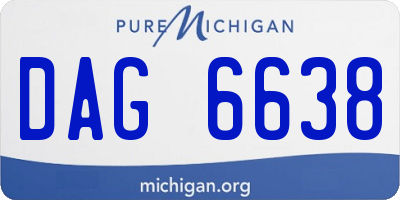 MI license plate DAG6638