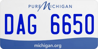 MI license plate DAG6650
