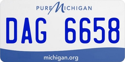 MI license plate DAG6658