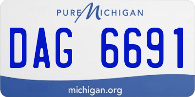 MI license plate DAG6691