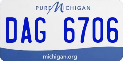 MI license plate DAG6706